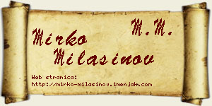 Mirko Milašinov vizit kartica